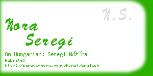 nora seregi business card